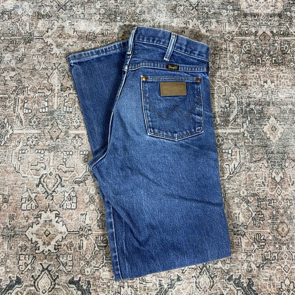 vintage wrangler 13mwz cowboy cut jeans size 34x33 made in usa